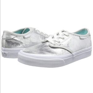 Vans Camden Metallic Silver White retro style Sneakers